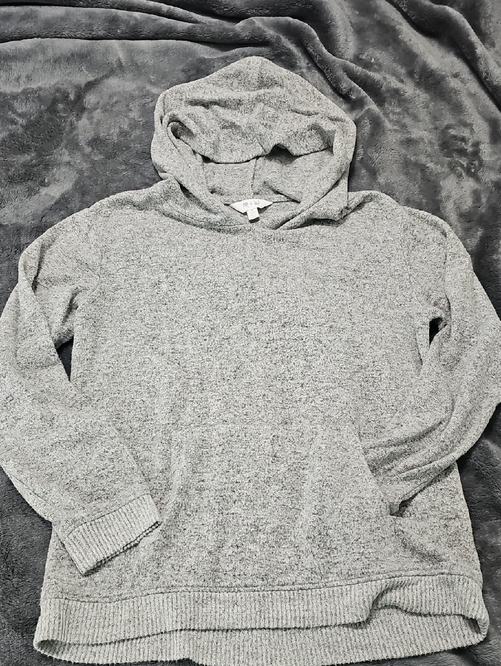 Cozy Gray Hooded Pullover Sweater